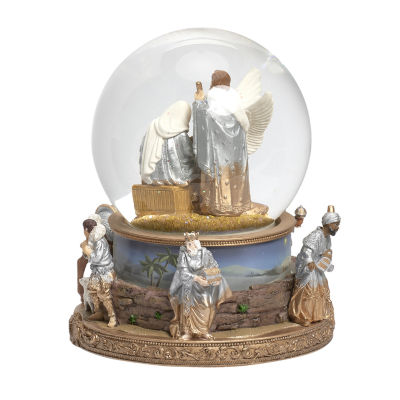 Roman 7in Musical Dome Nativity Snow Globe