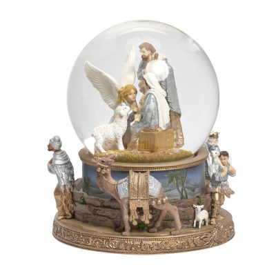 Roman 7in Musical Dome Nativity Snow Globe