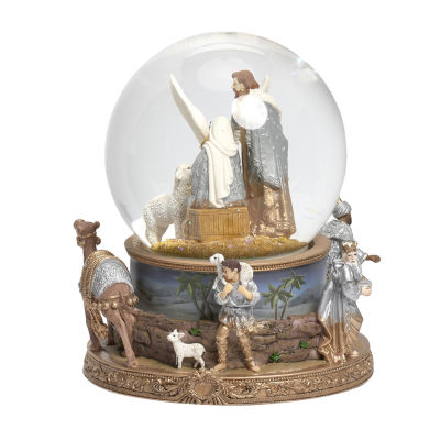 Roman 7in Musical Dome Nativity Snow Globe
