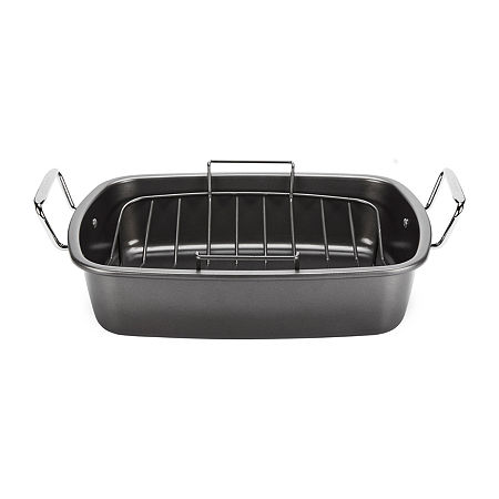 Cuisinart Carbon Steel 16 Roaster With Rack, One Size, Black