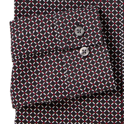 J. Ferrar Ultra Comfort Mens Slim Fit Stretch Fabric Wrinkle Free Long Sleeve Dress Shirt
