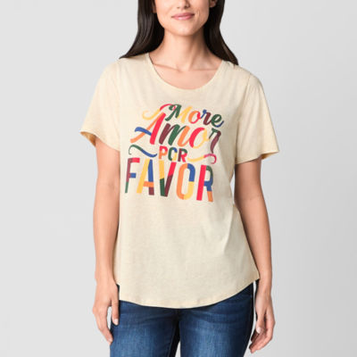 Hope & Wonder Hispanic Heritage Month Womens Short Sleeve 'More Amor Por Favor' T-Shirt