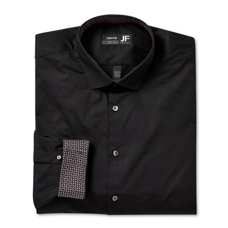 J. Ferrar Big and Tall Ultra Comfort Mens Regular Fit Long Sleeve Dress Shirt, 3x-large, Black