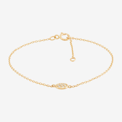 14K Gold 7 Inch Cable Chain Bracelet