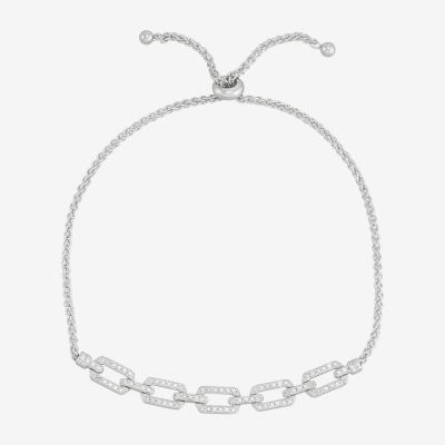 1/ CT. T.W. Natural White Diamond Sterling Silver Bolo Bracelet