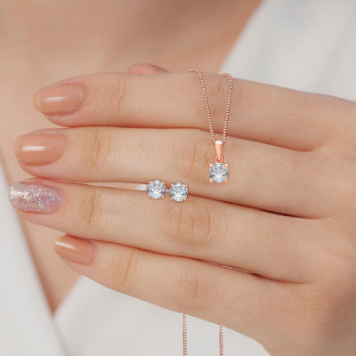 3 CT. T.W. Lab Grown White Diamond 14K Gold Round Jewelry Set