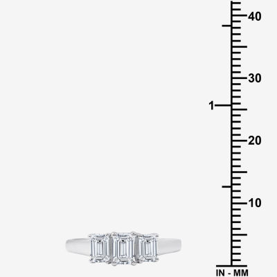 I Said Yes (H-I / I1) Womens 1 CT. T.W. Lab Grown White Diamond Sterling Silver 3-Stone Engagement Ring
