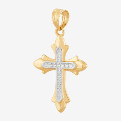 Religious Jewelry Unisex Adult 14K Gold Cross Pendant