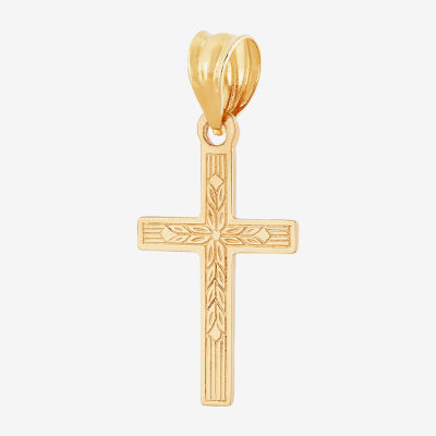 Religious Jewelry Unisex Adult 14K Gold Cross Pendant