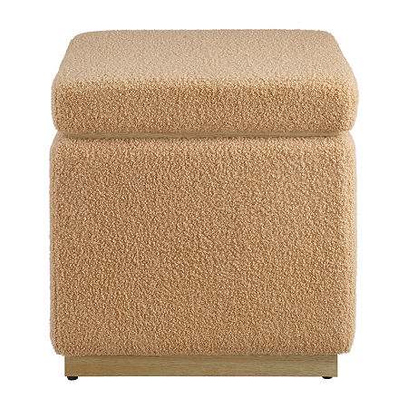 Berlinda Sherpa Cube Storage Ottoman, One Size, Brown