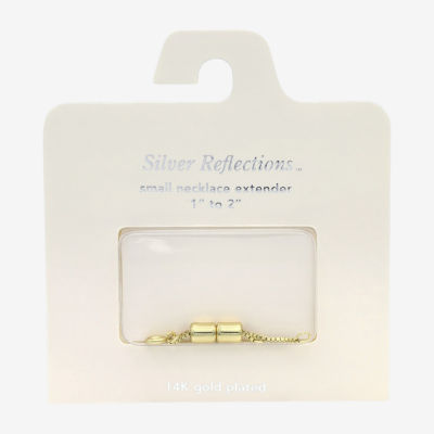 Silver Reflections Womens 14K Gold Over Brass Necklace Extender