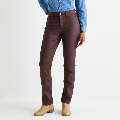 St. John's Bay Womens Tall Mid Rise Straight Leg Jean