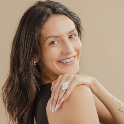 (G/ Si2) Womens 4 CT. T.W. Lab Grown White Diamond 10K Gold Marquise Cocktail Ring