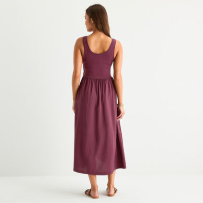 a.n.a Womens Sleeveless Midi A-Line Dress