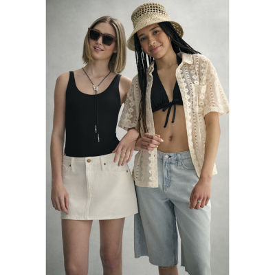 a.n.a Open Weave Straw Womens Bucket Hat