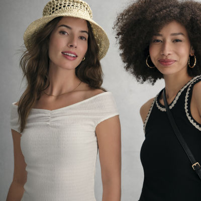 a.n.a Open Weave Straw Womens Bucket Hat