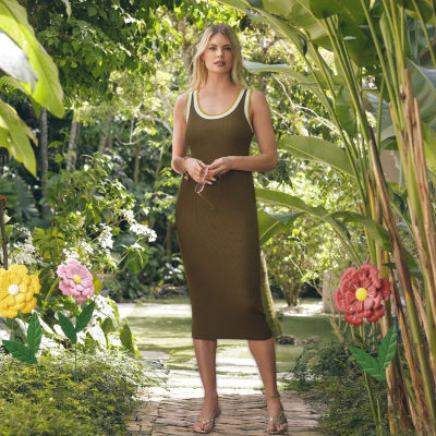 Worthington Antique Moss Midi Tank Dress