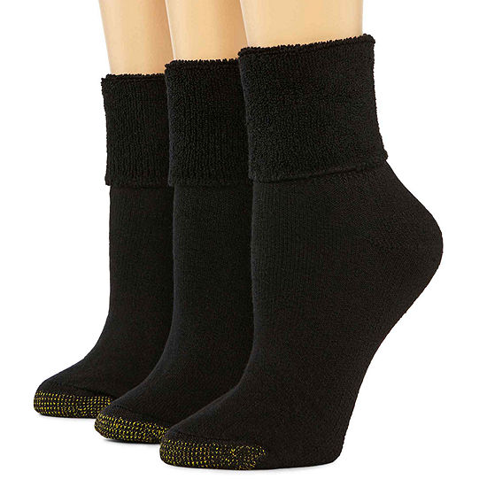 Gold Toe Ultra Tec 3 Pair Turncuff Socks Womens - JCPenney