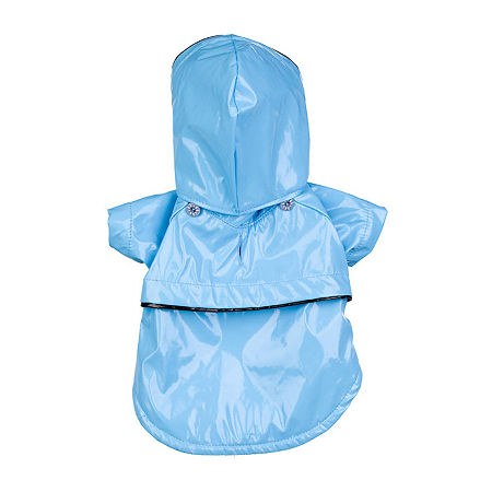 The Pet Life Baby Blue Pvc Waterproof Adjustable Pet Raincoat, One Size, Blue