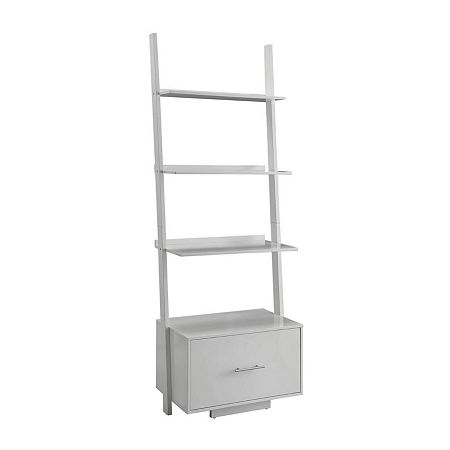 American Office And Library Collection 4-Shelf Bookcase, One Size, White