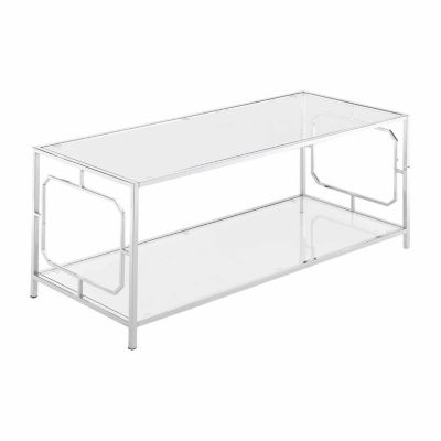 Omega Living Room Collection Glass Coffee Table