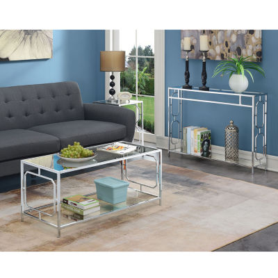 Omega Living Room Collection Glass Coffee Table