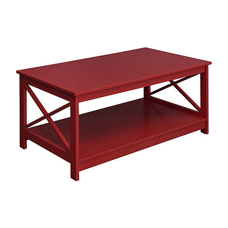 Oxford Coffee Table With Shelf, One Size, Red