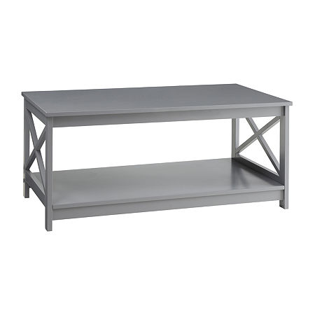 Oxford Coffee Table With Shelf, One Size, Gray