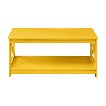 Oxford Coffee Table With Shelf, One Size, Yellow