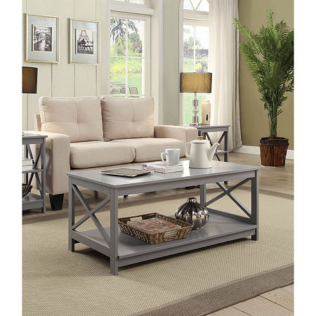 Oxford Coffee Table With Shelf, One Size, Gray