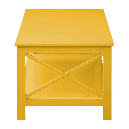 Oxford Coffee Table With Shelf, One Size, Yellow