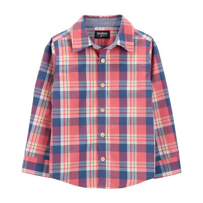 toddler boy long sleeve button down shirt