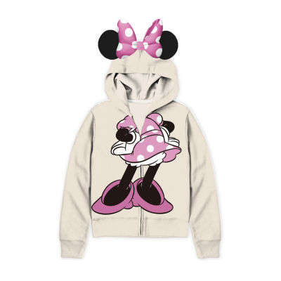 Disney Collection Little & Big Girls Minnie Mouse Fleece Zipper Hoodie