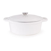 BergHOFF Neo 8 qt Cast Iron Oval Covered Casserole, White