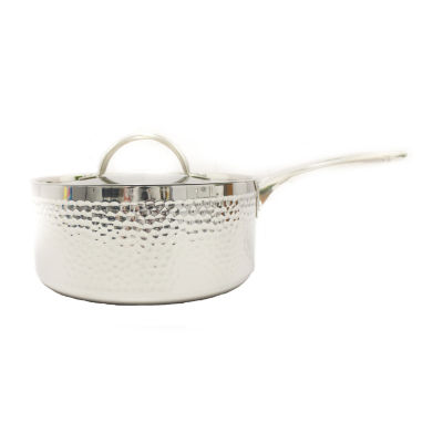 BergHOFF Tri-Ply Stainless Steel Hammered 8" Sauce Pan