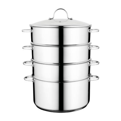 BergHOFF 3PC 18/10 Stainless Steel Steamer Set, Belly Shape