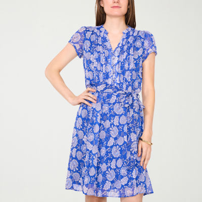 MSK Petite Short Sleeve Shirt Dress