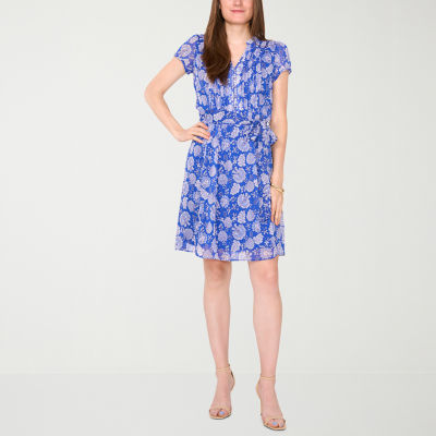 MSK Petite Short Sleeve Shirt Dress