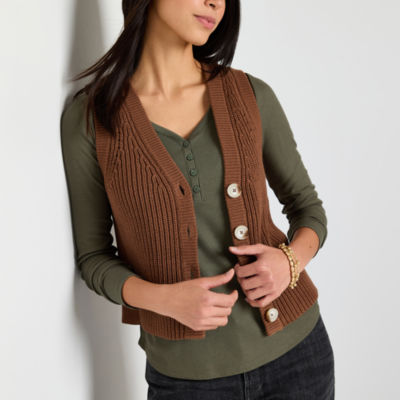 a.n.a Tall Womens Long Sleeve Henley Shirt