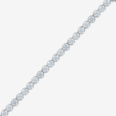 (H / I1) 1 CT.T.W. Lab-Grown Diamond 10K White Gold Tennis Bracelet