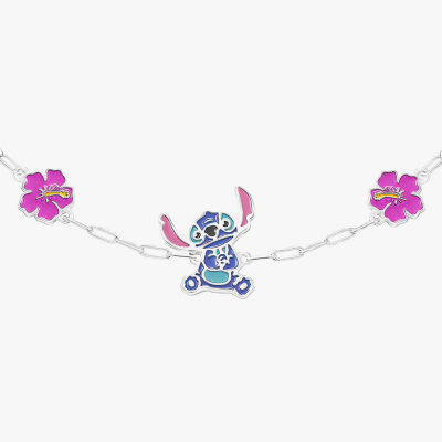 Disney Collection Sterling Silver Flower Lilo & Stitch Stitch Bolo Bracelet