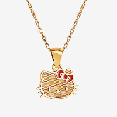 Girls 14K Gold Hello Kitty Pendant Necklace