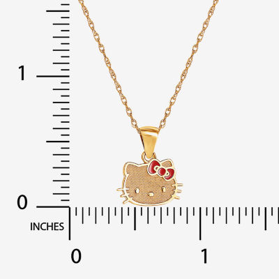 Girls 14K Gold Hello Kitty Pendant Necklace