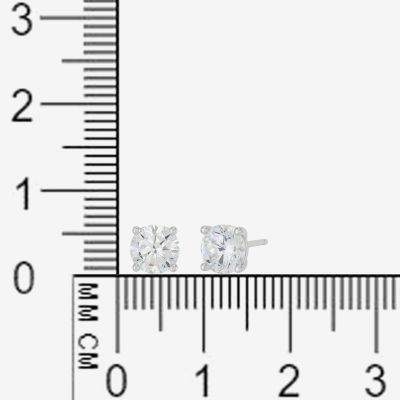 Diamonart Womens Cubic Zirconia Sterling Silver Heart 3 Pair Earring Set