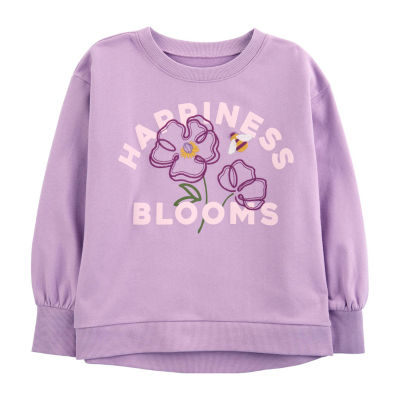 Carter's Little & Big Girls Round Neck Long Sleeve Sweatshirt