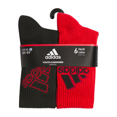 adidas Little & Big Boys 6 Pair Crew Socks