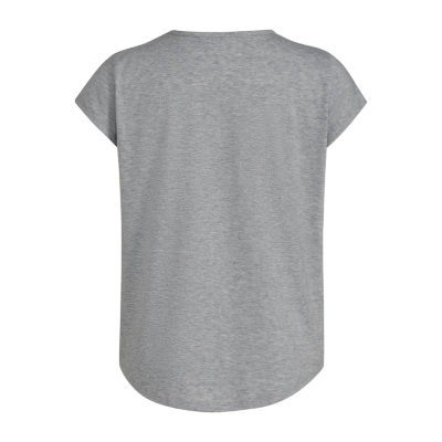 adidas Big Kid Girls Scoop Neck Short Sleeve Regular Fit Graphic T-Shirt