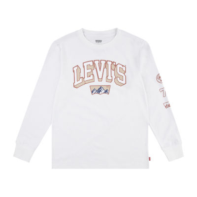 Levi's Big Boys Crew Neck Long Sleeve Graphic T-Shirt