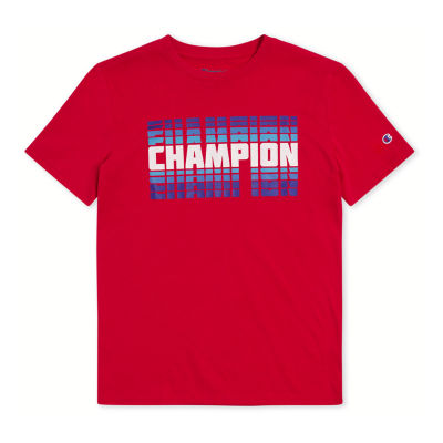 Champion Big Boys Crew Neck Short Sleeve Graphic T-Shirt