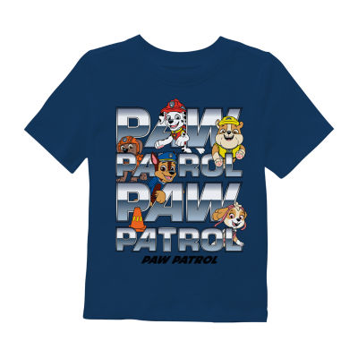 Toddler Boys Round Neck Short Sleeve Paw Patrol Graphic T-Shirt
